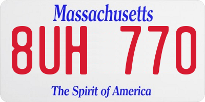 MA license plate 8UH770
