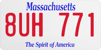 MA license plate 8UH771