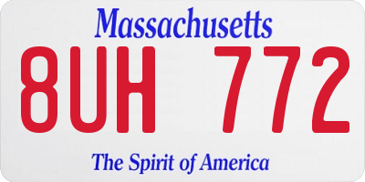 MA license plate 8UH772