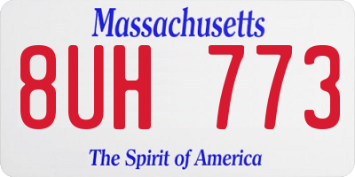 MA license plate 8UH773