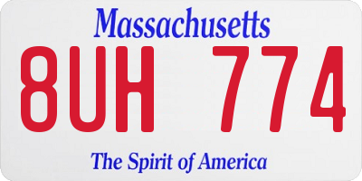 MA license plate 8UH774