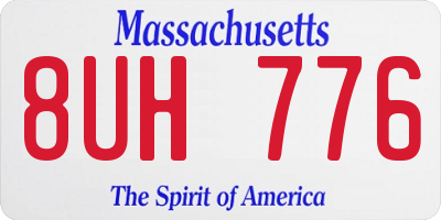 MA license plate 8UH776