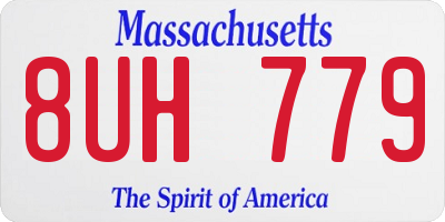 MA license plate 8UH779