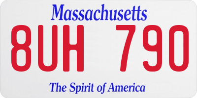 MA license plate 8UH790