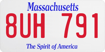 MA license plate 8UH791