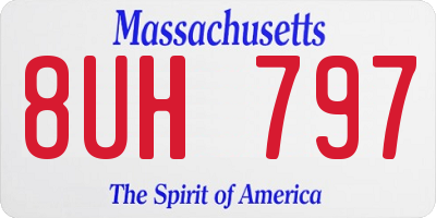 MA license plate 8UH797
