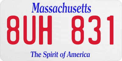 MA license plate 8UH831