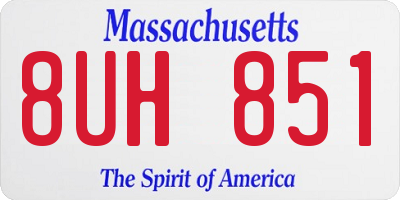 MA license plate 8UH851