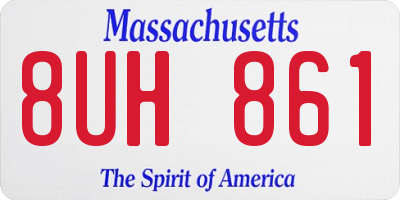 MA license plate 8UH861