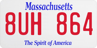 MA license plate 8UH864