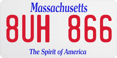 MA license plate 8UH866