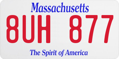 MA license plate 8UH877