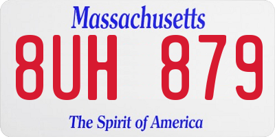 MA license plate 8UH879