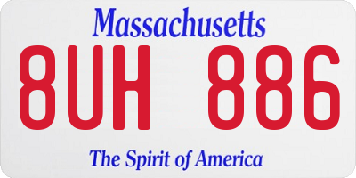 MA license plate 8UH886