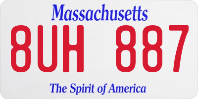 MA license plate 8UH887