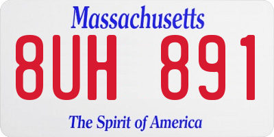 MA license plate 8UH891