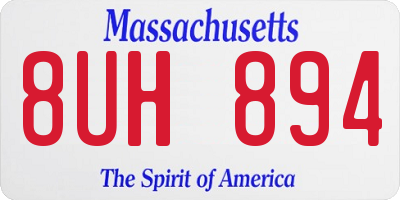 MA license plate 8UH894