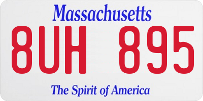 MA license plate 8UH895