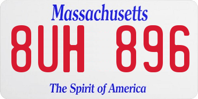 MA license plate 8UH896