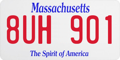 MA license plate 8UH901