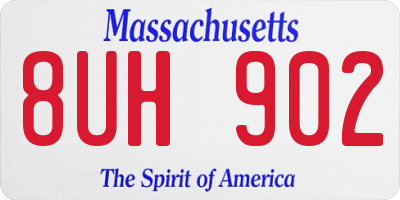 MA license plate 8UH902