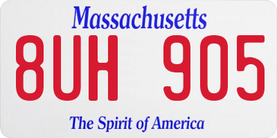 MA license plate 8UH905
