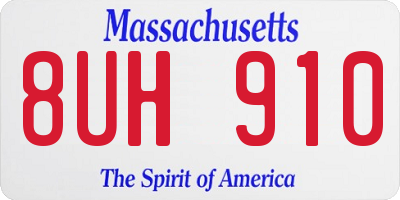 MA license plate 8UH910