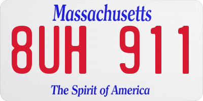 MA license plate 8UH911