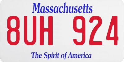 MA license plate 8UH924