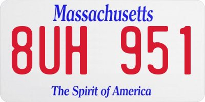 MA license plate 8UH951