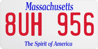 MA license plate 8UH956