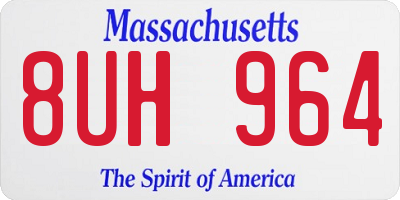 MA license plate 8UH964