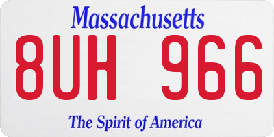 MA license plate 8UH966
