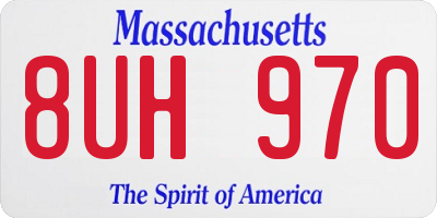 MA license plate 8UH970