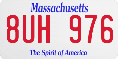 MA license plate 8UH976