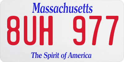 MA license plate 8UH977