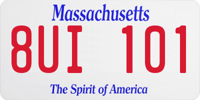 MA license plate 8UI101