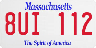 MA license plate 8UI112