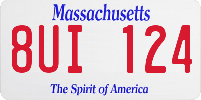 MA license plate 8UI124