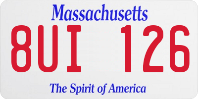 MA license plate 8UI126