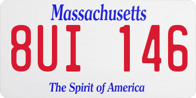 MA license plate 8UI146
