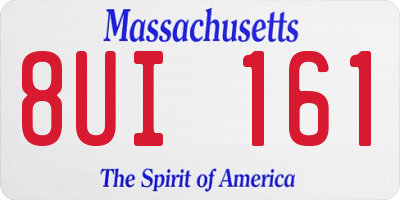 MA license plate 8UI161