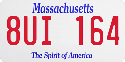 MA license plate 8UI164