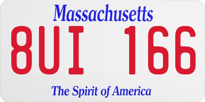 MA license plate 8UI166