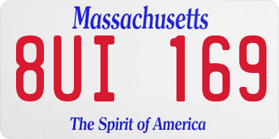 MA license plate 8UI169