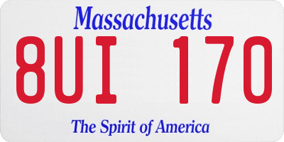 MA license plate 8UI170
