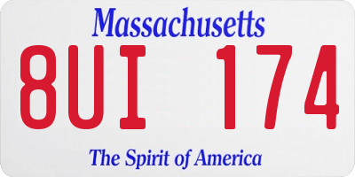 MA license plate 8UI174