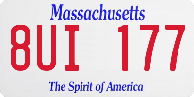 MA license plate 8UI177