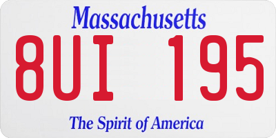 MA license plate 8UI195