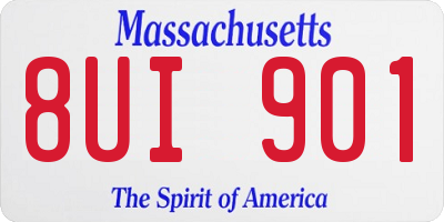 MA license plate 8UI901